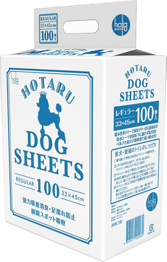 Hotaruペットシーツ レギュラーサイズ 33×45㎝ 100枚入リ