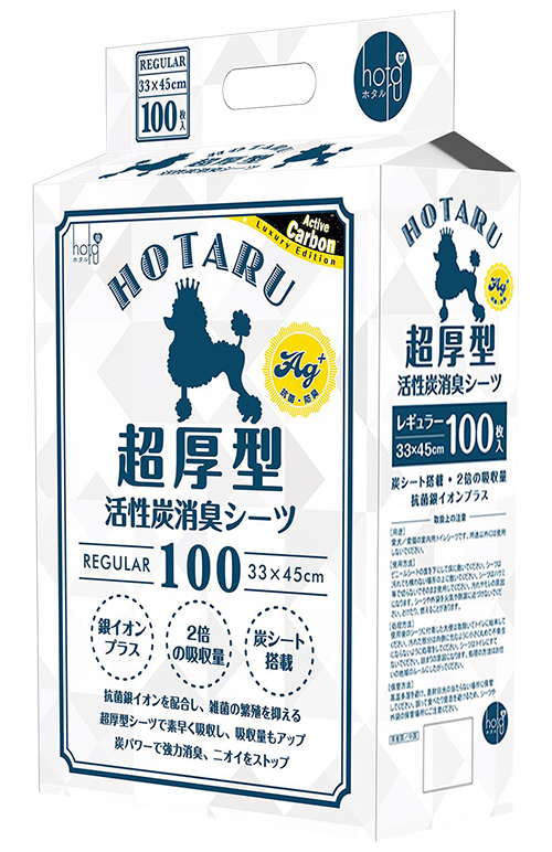 Hotaruペットシーツ レギュラーサイズ 33×45㎝ 100枚入リ